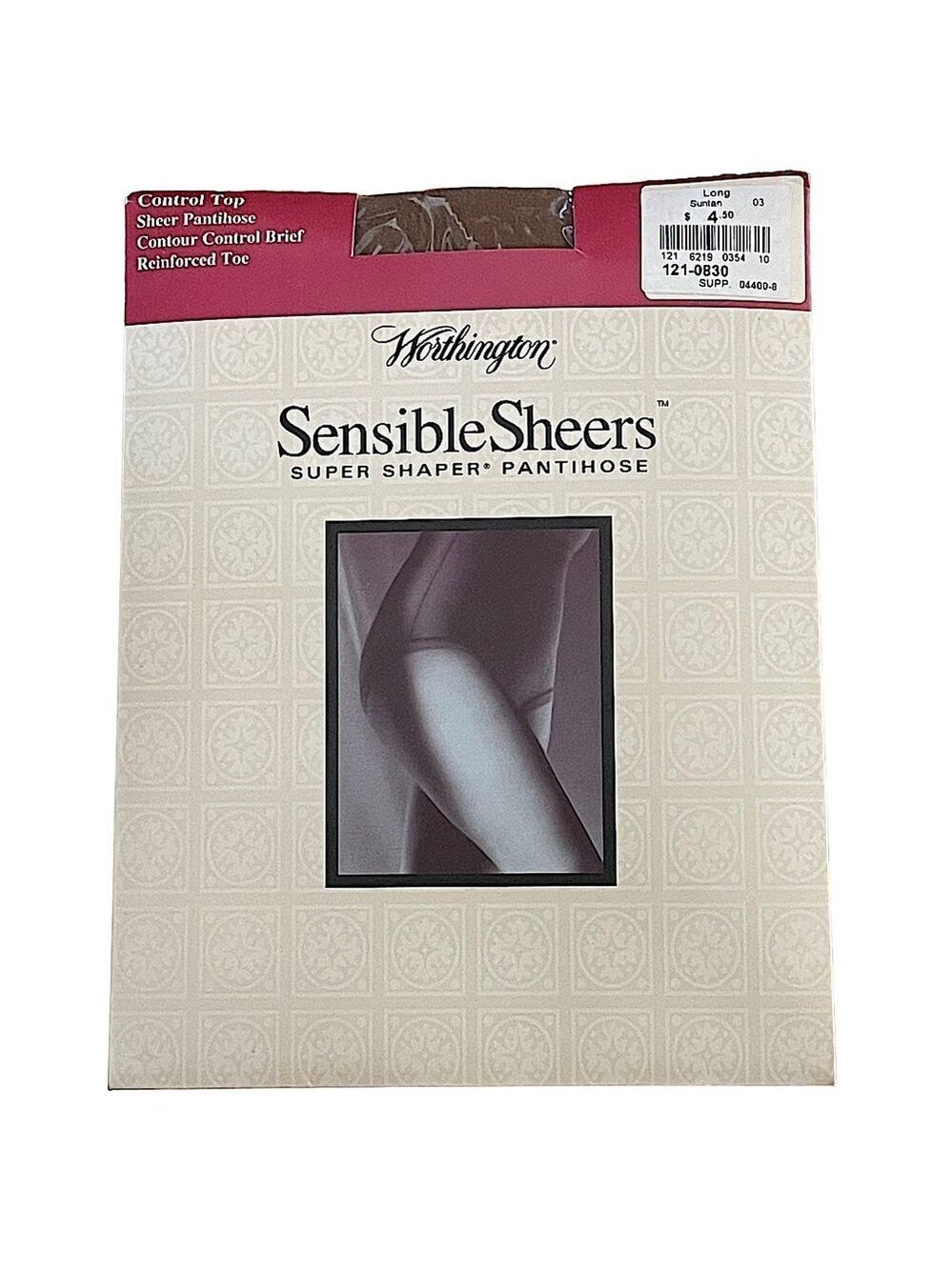 Worthington Vintage Sensible Sheers Super Shaper Pantyhose Long Suntan